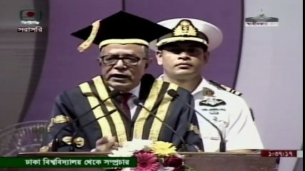 president abdul hamid funny speeches at Du convocation 2017