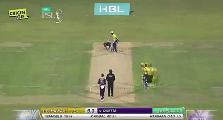 Peshawar Zalmi vs Quetta Gladiators 9.4 SIX Hasan Khan to Marlon Samuels PSL Final