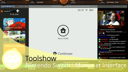 Toolshow - Nintendo Switch - L'interface et les Menus