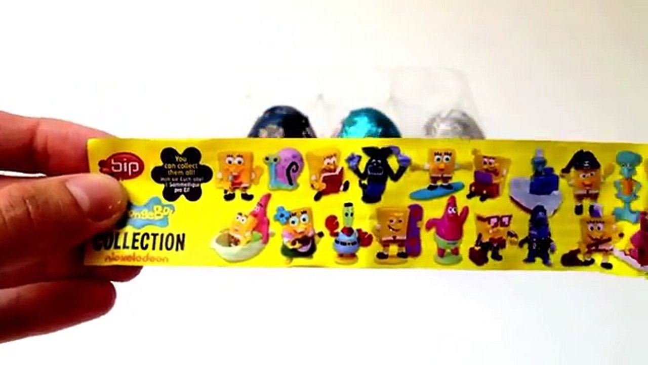 Unboxing surprise eggs SpongeBob, Spiderman, Star Wars & Cars 2 Kinder Surprise Chocolate Eggs