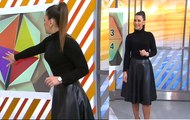 Joana Araujo sexy de saia no VnTV