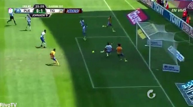 Jesus Duenas Goal HD - Puebla-0-1-U.A.N.L.- Tigres 05.03.2017