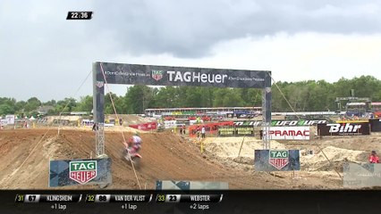 2017 MXGP of Indonesia MX2 Thomas Kjer Olsen passes Samuele Bernardini