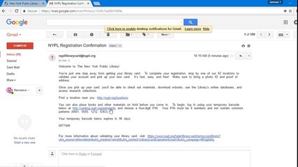 How to signup New York Public Library