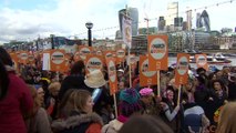 Thousands of women march through London ahead of Women's Day