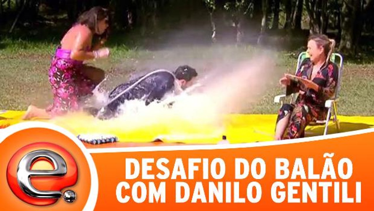 Danilo Gentili participa do Desafio do Balão