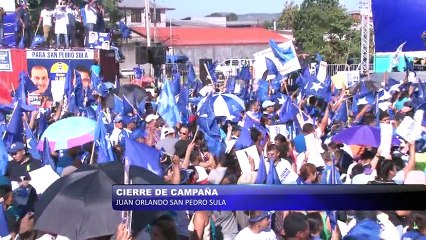 Multitudinaria concentración en cierre de campaña de Juan Orlando Hernández