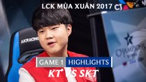 Hightlights: SKT vs KT - Game 1 - LCK Mùa Xuân 2017 Tuần 6