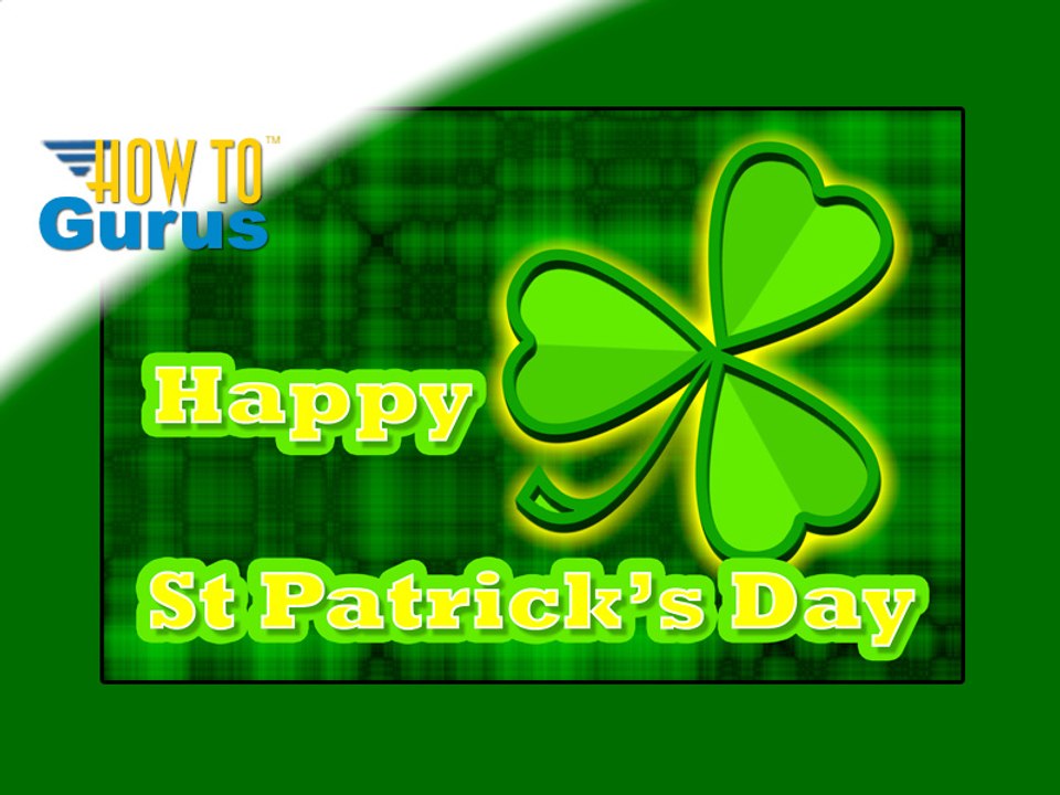 How To Make a Graphic Design St Patrick's Day Card in Photoshop Elements 15 14 13 12 11 Tutorial