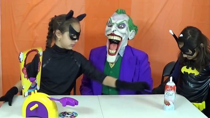 JOKER VS CATWOMAN VS BATGIRL Pie Face Chal