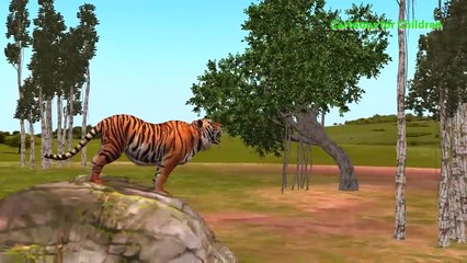 Tiger And Elephant Finger Family | Tiger Cartoon Animation | 3d Animation | Animal Finger Family