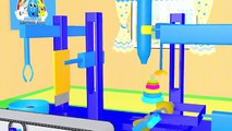 Aprender los Colores de la Colección 3D para los Niños | los Huevos Sorpresa de la Máquina de Bolas de Colores | Baby Doll Baño T