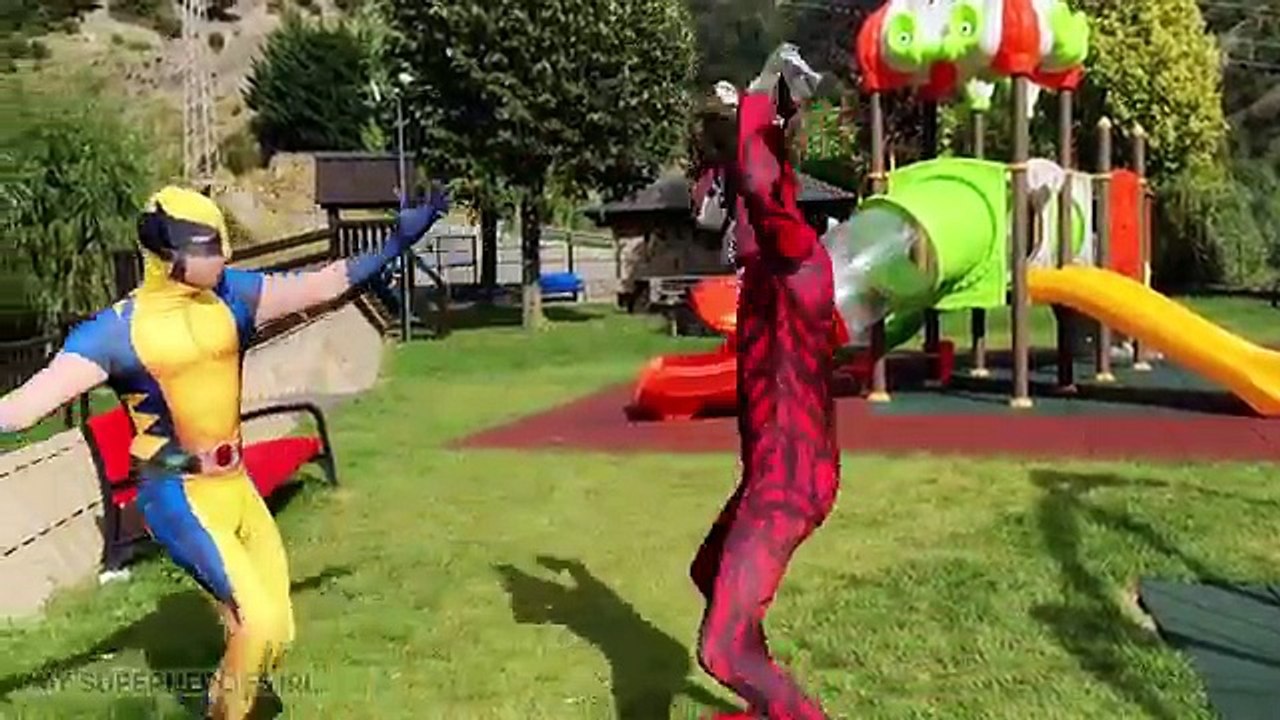 Spiderman VS Carnage in Real Life Superhero Movie EPIC BATTLE Funny Superheroes Battle Kid
