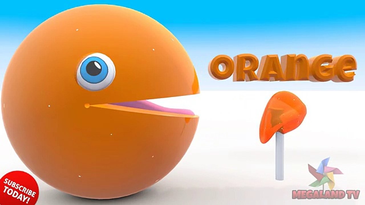 Learning Colors with 3D Pacman Lollipop for Kids Children Toddlers - EvanKids