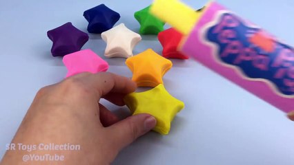 Весело играть и изучать цвета с пластилин звезд с чайник и чашки прессформы