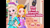 DISNEY PRINCESS ELSA AND RAPUNZEL MATCHING OUTFITS - DRESS UP GAMES FOR GIRLS