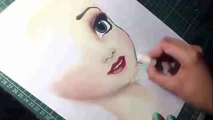 Desenhando Elsa e Anna do Frozen - Speed Drawing