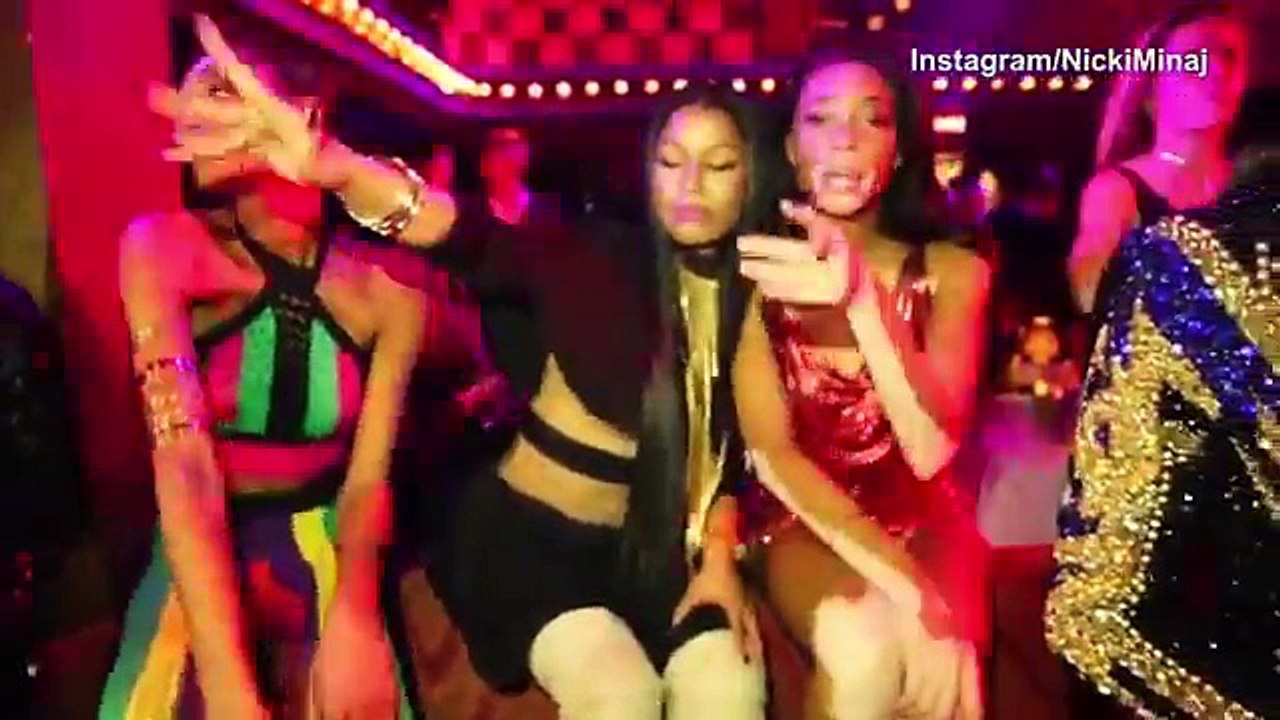 Nicki Minaj parties with Olivier Rousteing and supermodels _2017
