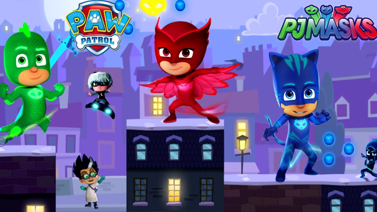 PAW PATROL Transforms into PJ MASKS Daddy Finger Family Nursery rhymes Fun Coloring videos