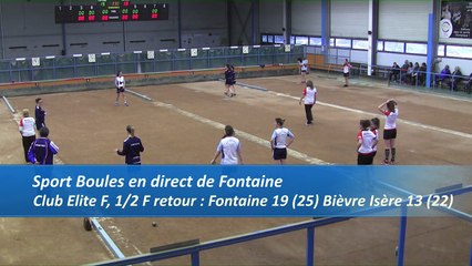 Quatrième tour, Club Elite féminin, demi-finale retour, Fontaine contre Bièvre Isère, saison 2016-2017