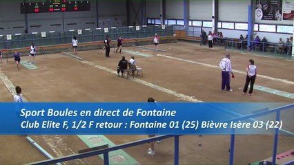 Premier tour, tir rapide double, Club Elite féminin, demi-finale retour, Fontaine contre Bièvre Isère, saison 2016-2017
