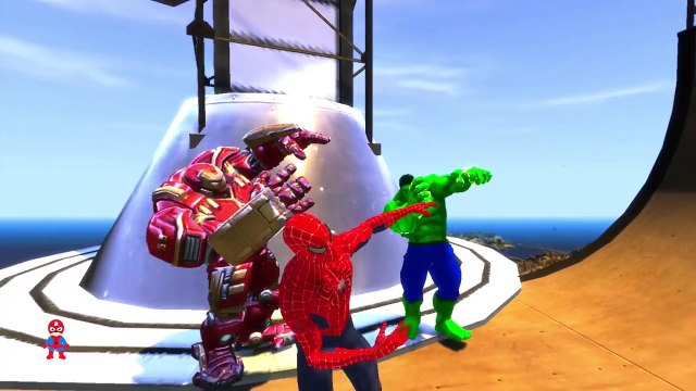 Wheels on the Bus Spiderman Hulk Colors Epic Bus Party & Nursery Rhymes A+SuperheroSchool