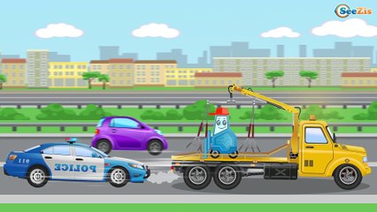 Coche de Policía y Carros de Carreras | Coches infantiles | Dibujo animado | 1 Hora Especial