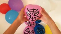 Pink Spidergirl spider-man Lot Wet balloons-Learn Colours Balloon Finger Nursery Songs Collection