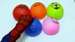 5 Wet Colours Face Balloons - Learn colors water balloon Finger Family nursery rhymes comp