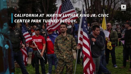 Violence breaks out at pro-Trump rally at Berkeley, 10 arrested