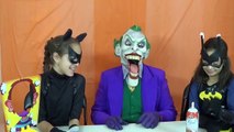 JOKER VS CATWOMAN VS BATGIRL Pie Face Challenge Superhero Kids in Real Life  IRL-4JdNGyodUI8