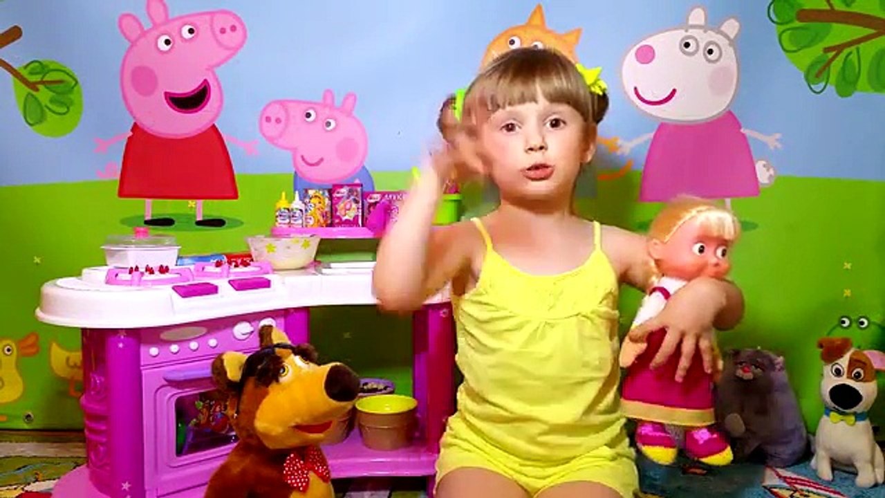 ✿ Masha y el Oso HELADO de la Nueva Serie de masha y el Oso de НАСТЮШИК ALEGRE COCINA pam and