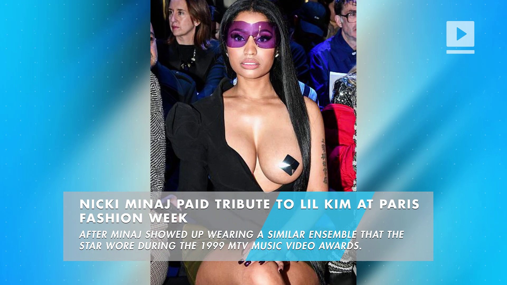 Nicki Minaj Channels Lil' Kim, Exposes Breast at Paris Fashion