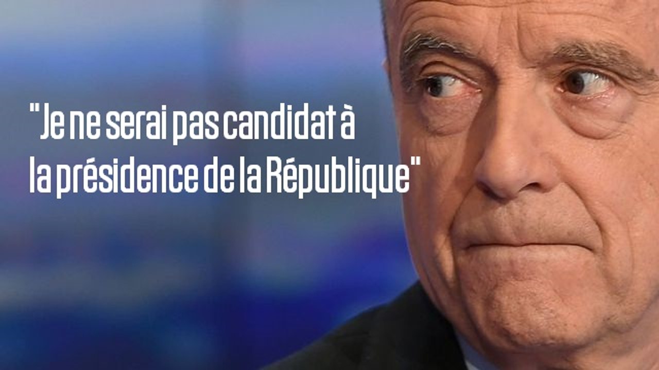 Juppé: "Je confirme une fois pour toutes que je ne suis pas candidat"