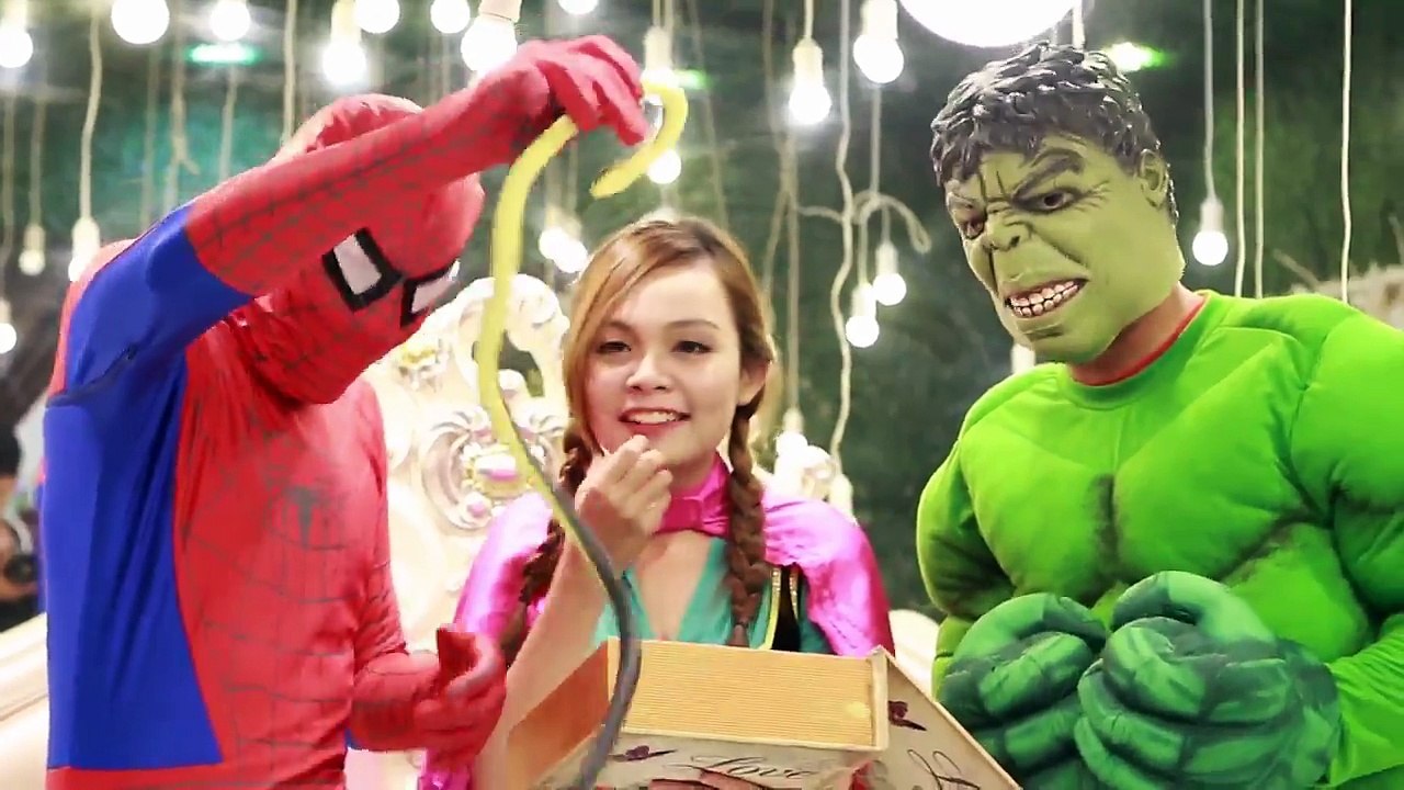 Bad Baby Frozen Elsa & Spiderman vs Maleficent Dinosaur with Frozen Elsa Anna Supergirl Hu