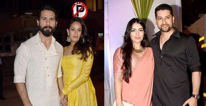 Shahid Kapoor With Wife Meera Rajput,Aftab Shivdasani & Others At Mandana Karimi & Gaurav Gupta's Marriage Party