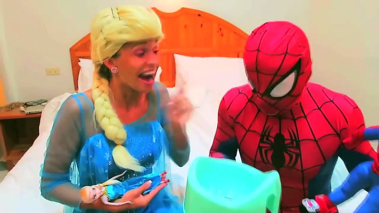Spiderman vs Joker vs Frozen Elsa - Joker Poo Prank - Superhero Fun Movie in Real Life