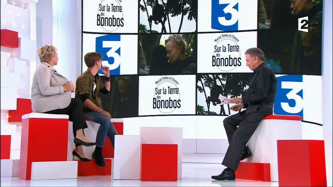 Muriel Robin émue aux larmes en rencontrant un bonobo sauvé alors que son état était critique