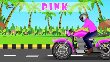 Lets Learn Colors Bike - Color For Kids With Street Vehicles tomica トミカ tayo 타요 꼬마버스 타요 중앙차고지-