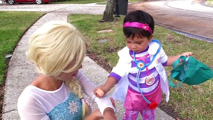 Doctor Baby saves Frozen Elsa, Snow White, Fairy w/ Spiderman, Police funny superhero vide