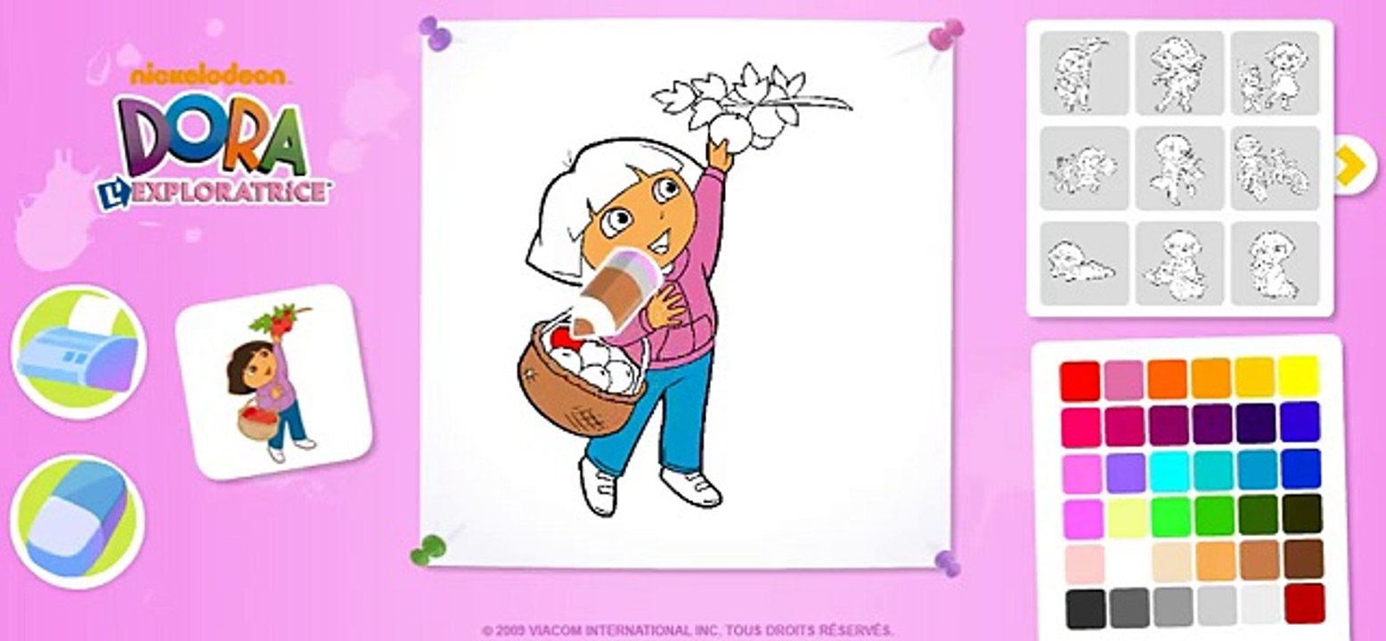 Dora lexploratrice en francais - Coloriage en ligne Dora