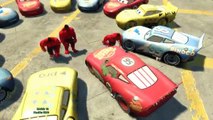 HULK CARS SMASH CARS PARTY! Disney Nursery Rhyme Cars McQueen Lightning Pixar in Red, Blue Colors!