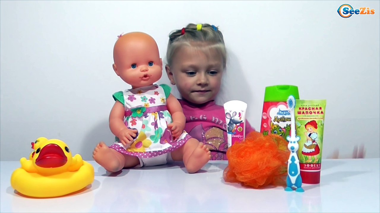 ✔ Ненуко и девочка Ярослава. Кукла купается в ванночке. Baby Doll Bathtime Nenuco Baby Girl ✔