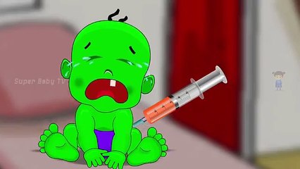 Funny Little Baby Red Hulk Injections in The Bottom | Learning Colors for Kids with Hulk B