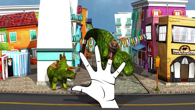 Learn Colors With Dinosaurs, Gorilla, Elephant | Color Animals Finger Family Songs & 1 To