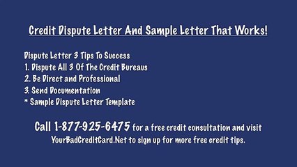 Credit Dispute Letter with Sample That Works!