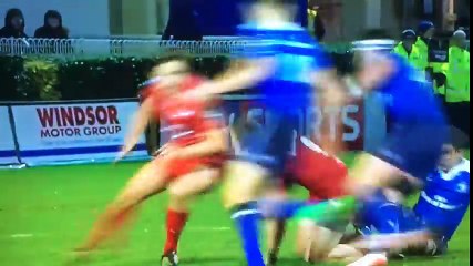 Nigel Owens Yellow Cards a ballboy.