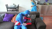 Замороженные Эльза против зла Эльза против Spiderbaby! Вт: Человек-Паук, Малефисента и Супермен! Супергерой Удовольствие