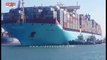 فيديو استقبال ميناء شرق بورسعيد أكبر سفن الحاويات فى العالم