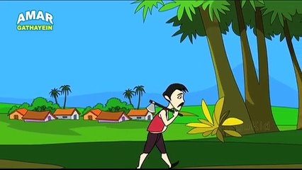 Cartoon Honest Wood Cutter  Moral Story for Kids  Gathayein(360p)